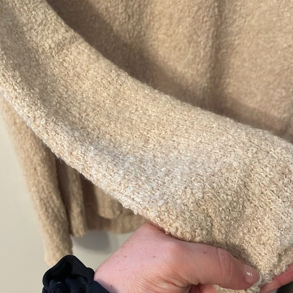 PUREJILL J.JILL OVERSIZED OATMEAL 28% FIZZY WOOL PULLOVER SWEATER SIZE MEDIUM - Picture 6 of 7